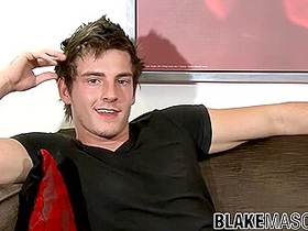 Amateur British Dude Strokes His Penis After Interview